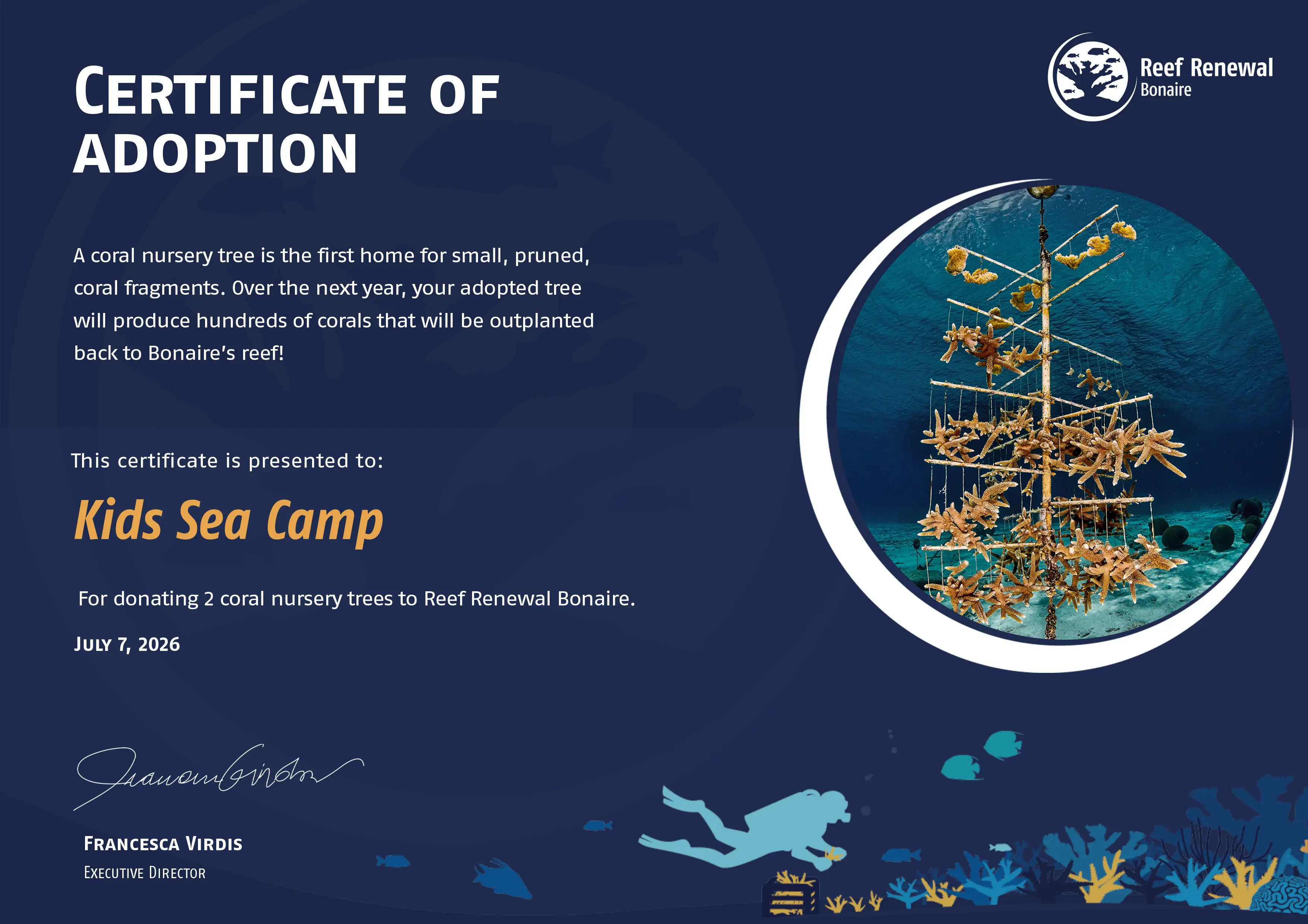 KSC Certificate of Adoption